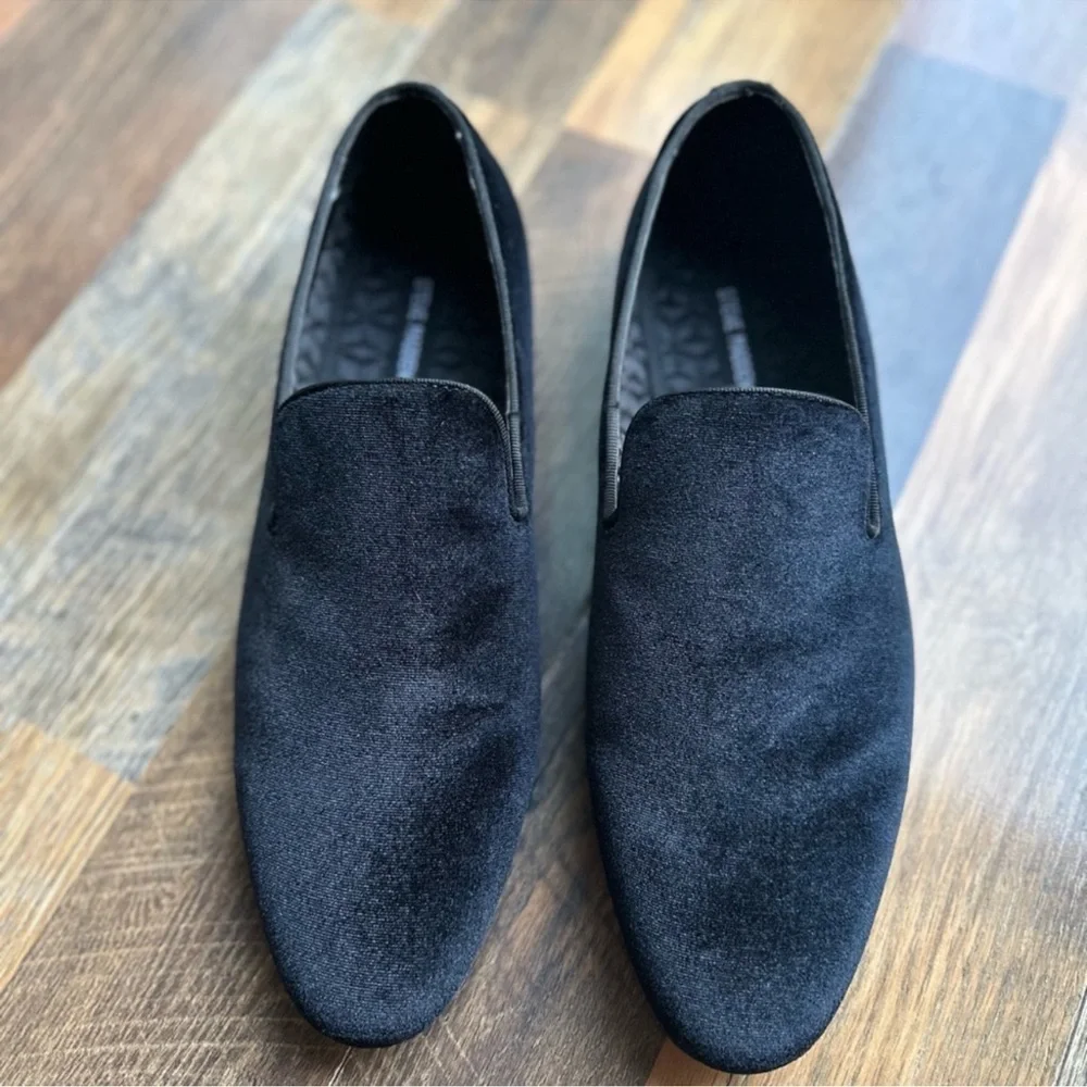 Steve Madden Black Velvet Slip-On Loafers – Size 9.5 MENS